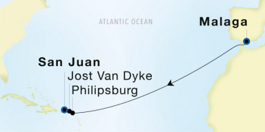 14-Day  Luxury Voyage from Malaga to San Juan: Transatlantic Autumn Voyage II