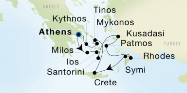 11-Day  Luxury Voyage from Athens (Piraeus) to Athens (Piraeus): Greek Odyssey