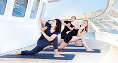 yoga on a luxury yacht