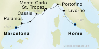 7-Day  Luxury  Wine Cruise from Barcelona to Rome (Civitavecchia): Western Mediterranean Explorer
