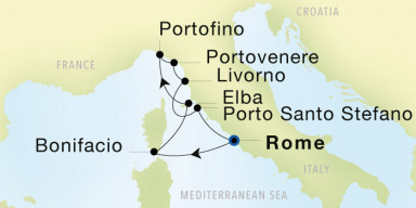 7-Day  Luxury Voyage from Rome (Civitavecchia) to Rome (Civitavecchia): Tuscany & Corsica Discovery