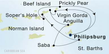 7-Day  Luxury Cruise from Philipsburg to Philipsburg: Virgin Islands Explorer