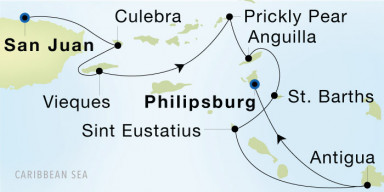 7-Day Cruise from San Juan to Philipsburg: Spanish & British Caribbean Delight