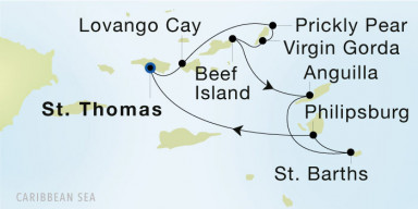 7-Day  Luxury Voyage from Charlotte Amalie, St. Thomas to Charlotte Amalie, St. Thomas: British Islands Discovery