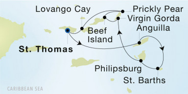 7-Day  Luxury Voyage from Charlotte Amalie, St. Thomas to Charlotte Amalie, St. Thomas: Best of the British Virgin Islands & St. Barths