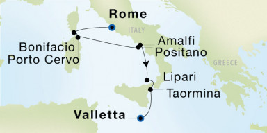 7-Day Cruise from Rome (Civitavecchia) to Valletta: Southern Italy Dream