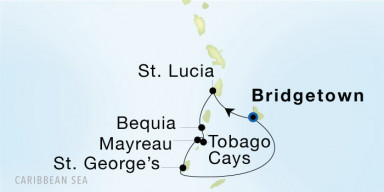 7-Day  Luxury Voyage from Bridgetown, Barbados to Bridgetown, Barbados: The Glorious Grenadines
