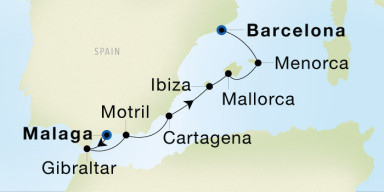 7-Day  Luxury Cruise from Malaga to Barcelona: Spanish Riviera Discovery