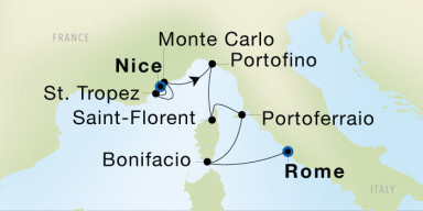 7-Day  Luxury Voyage from Nice to Rome (Civitavecchia): French & Italian Riviera Dream