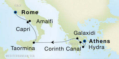 7-Day  Luxury Voyage from Athens (Piraeus) to Rome (Civitavecchia): Greece & Italy Discovery