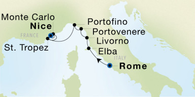 7-Day  Luxury Cruise from Rome (Civitavecchia) to Nice: Italian & French Riviera Delight