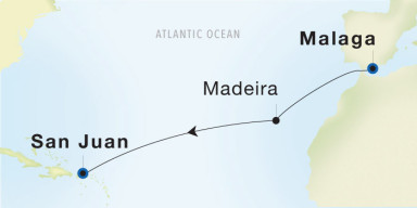 14-Day  Luxury Voyage from Malaga to San Juan: Transatlantic Autumn Voyage I