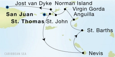 7-Day  Luxury Cruise from Charlotte Amalie, St. Thomas to San Juan: Best of British Virgin Islands & St. Barths