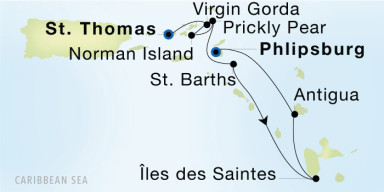 7-Day  Luxury Cruise from Charlotte Amalie, St. Thomas to Philipsburg: British & French Islands Explorer