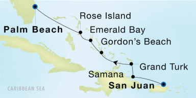 7-Day  Luxury Cruise from San Juan to Palm Beach: Turks & Caicos
