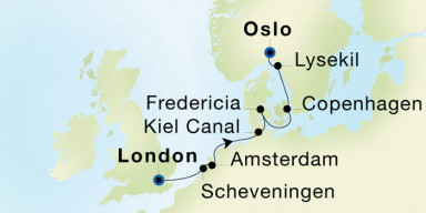 7-Day  Luxury Voyage from London to Oslo: Western Europe & the Kiel Canal