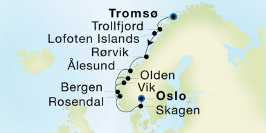 10-Day  Luxury Voyage from Tromsø to Oslo: Trollfjord & the Lofoten Islands