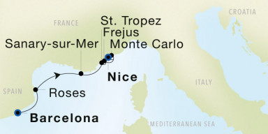 6-Day  Luxury Cruise from Barcelona to Nice: Barcelona to Nice