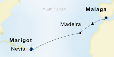 14-Day  Luxury Cruise from Malaga to Marigot: Transatlantic Autumn Voyage II