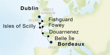 7-Day  Luxury Cruise from Dublin to Bordeaux: Wales, England & France Discovery