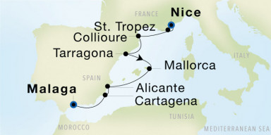 7-Day  Luxury Voyage from Nice to Malaga: Spanish Riviera Revealed