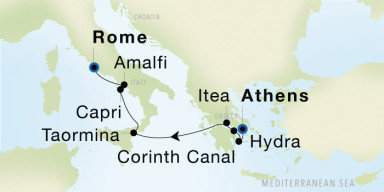 7-Day  Luxury Voyage from Athens (Piraeus) to Rome (Civitavecchia): Classic Greece & the Amalfi Coast