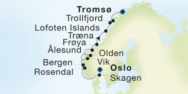 11-Day  Luxury Voyage from Oslo to Tromsø: Trollfjord & the Lofoten Islands