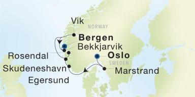 7-Day  Luxury Voyage from Oslo to Bergen: Yachting the Norwegian Fjords