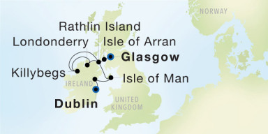 7-Day  Luxury Voyage from Glasgow (Troon) to Dublin: Scotland & Ireland Explorer